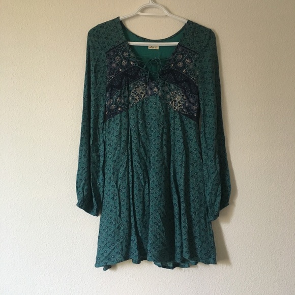 Turquoise Patterned Dress - Picture 1 of 2